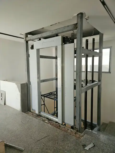 Home lift steel frame door frame fitted